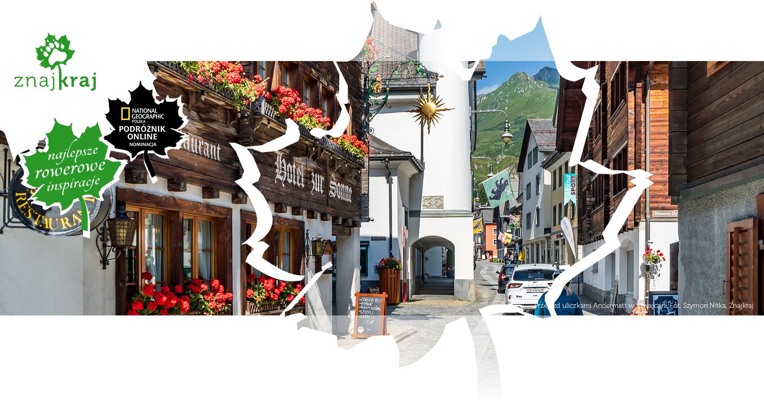 Przejazd uliczkami Andermatt w Szwajcarii