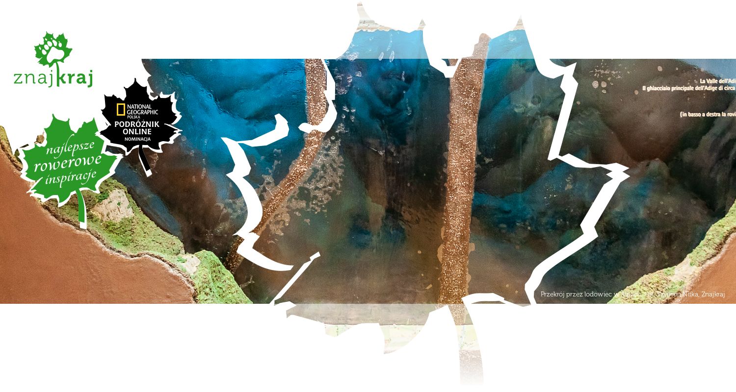 Przekrój przez lodowiec w Alpach