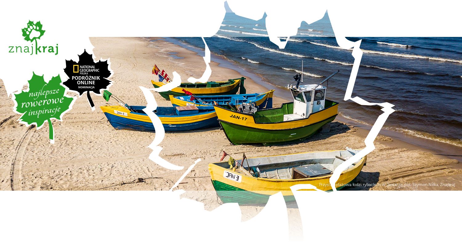 Przystań plażowa łodzi rybackich w Jantarze