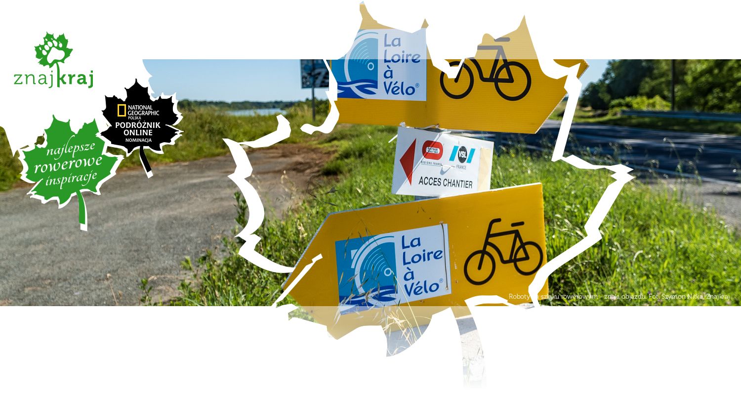 Roboty na szlaku rowerowym - znaki objazdu