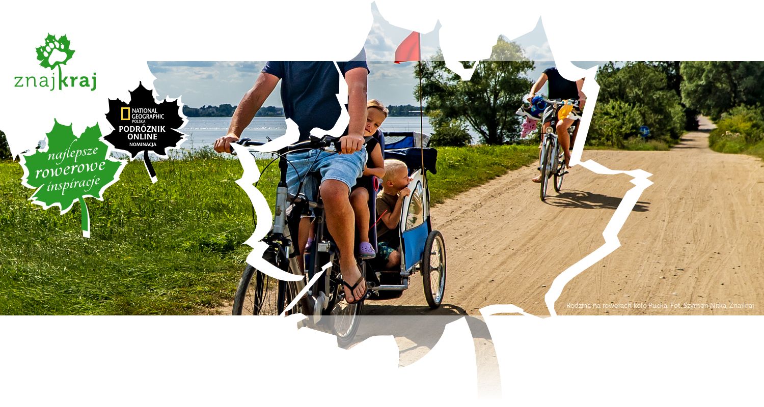Rodzina na rowerach koło Pucka