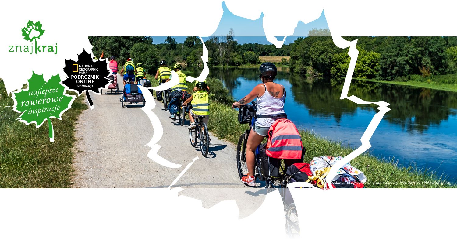 Rodzina na rowerach na szlaku Loary