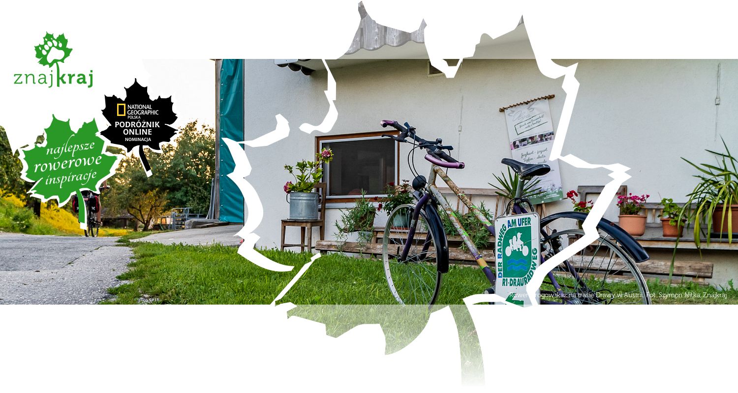 Rower-drogowskaz na trasie Drawy w Austrii