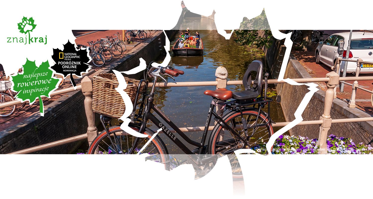 Rower Gazelle nad kanałem w Leeuwarden