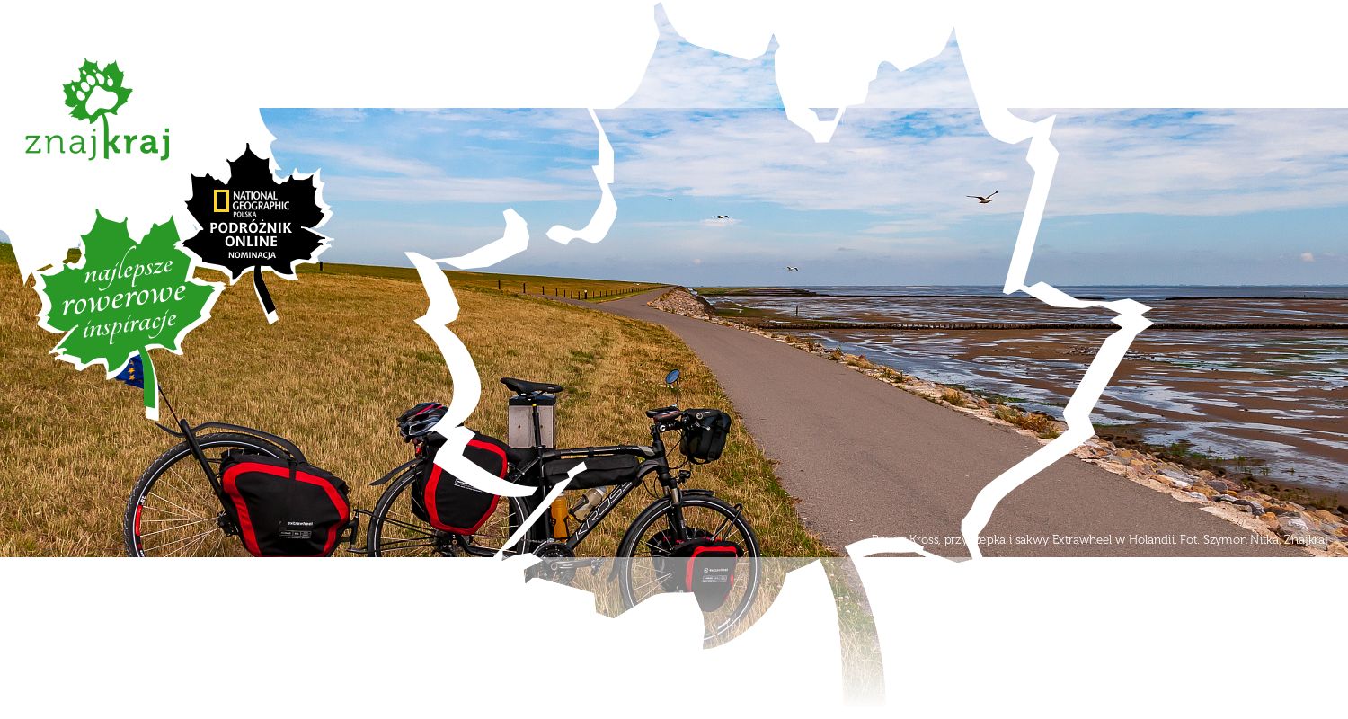 Rower Kross, przyczepka i sakwy Extrawheel w Holandii