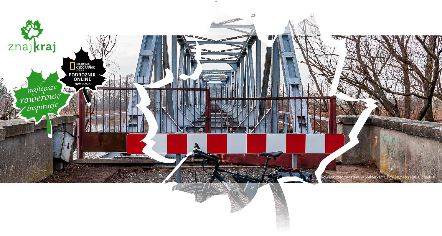 Rower przed mostem w Siekierkach