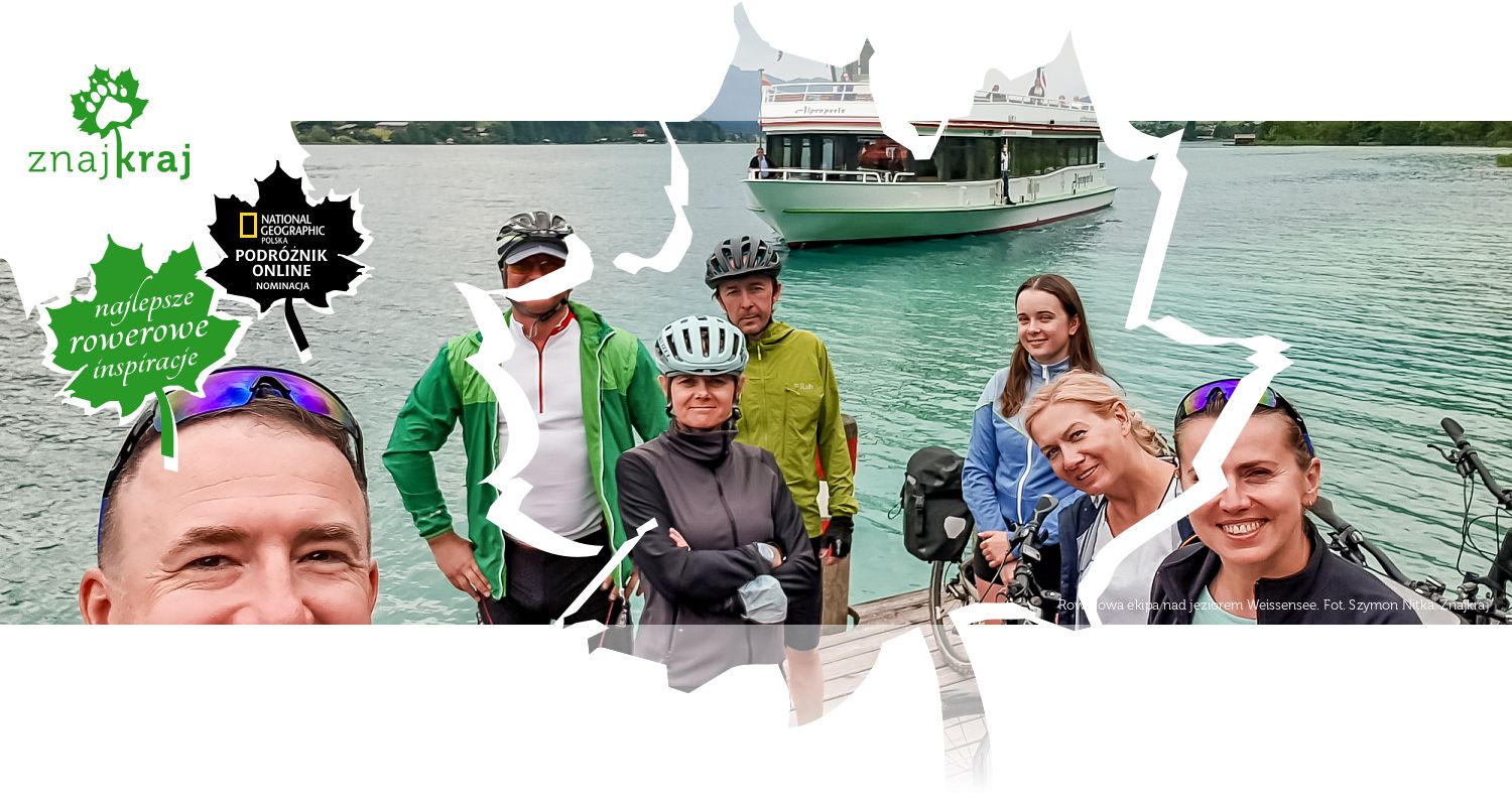 Rowerowa ekipa nad jeziorem Weissensee