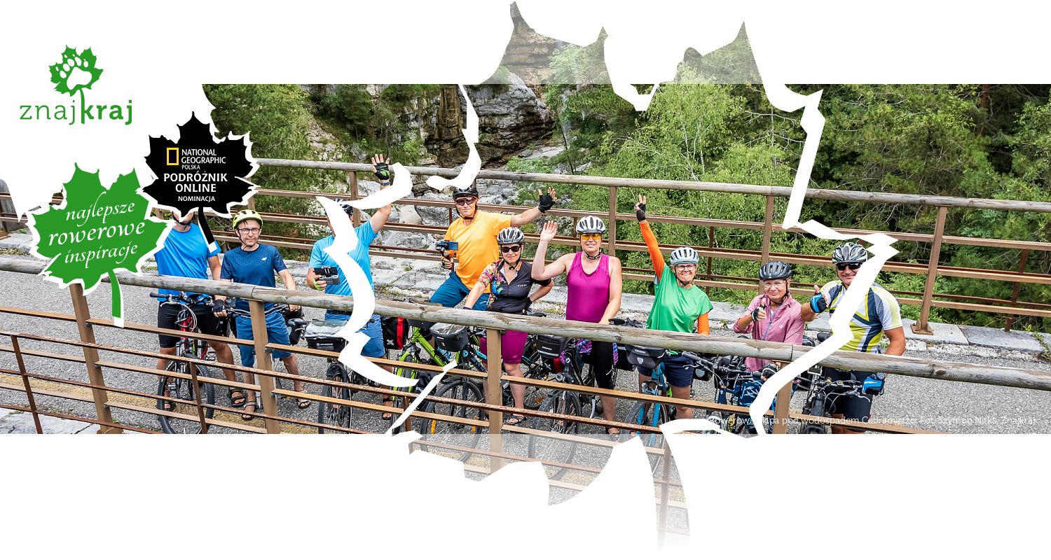 Rowerowa ekipa pod wodospadem Cadramazzo