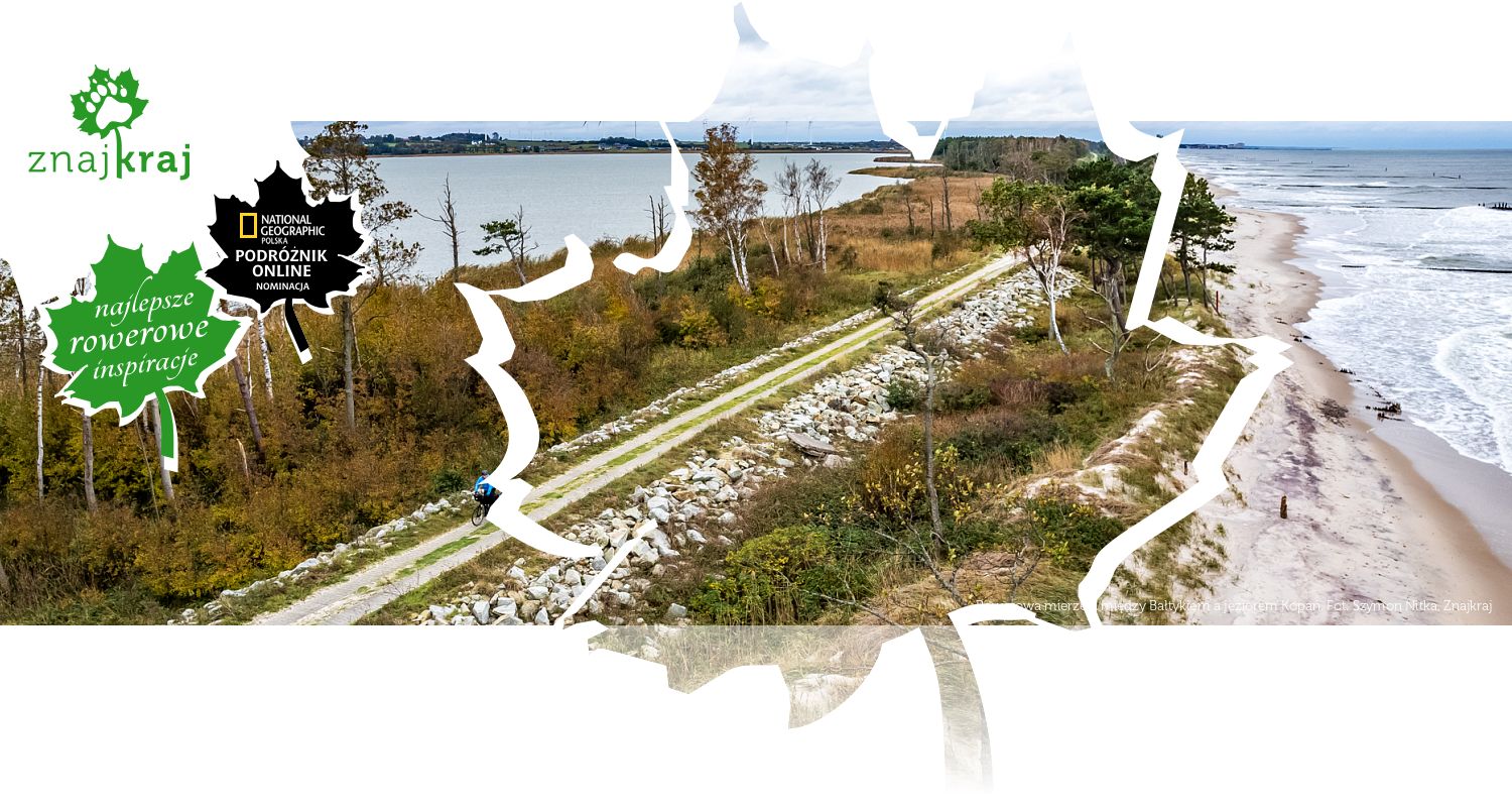 Rowerowa mierzeja między Bałtykiem a jeziorem Kopań