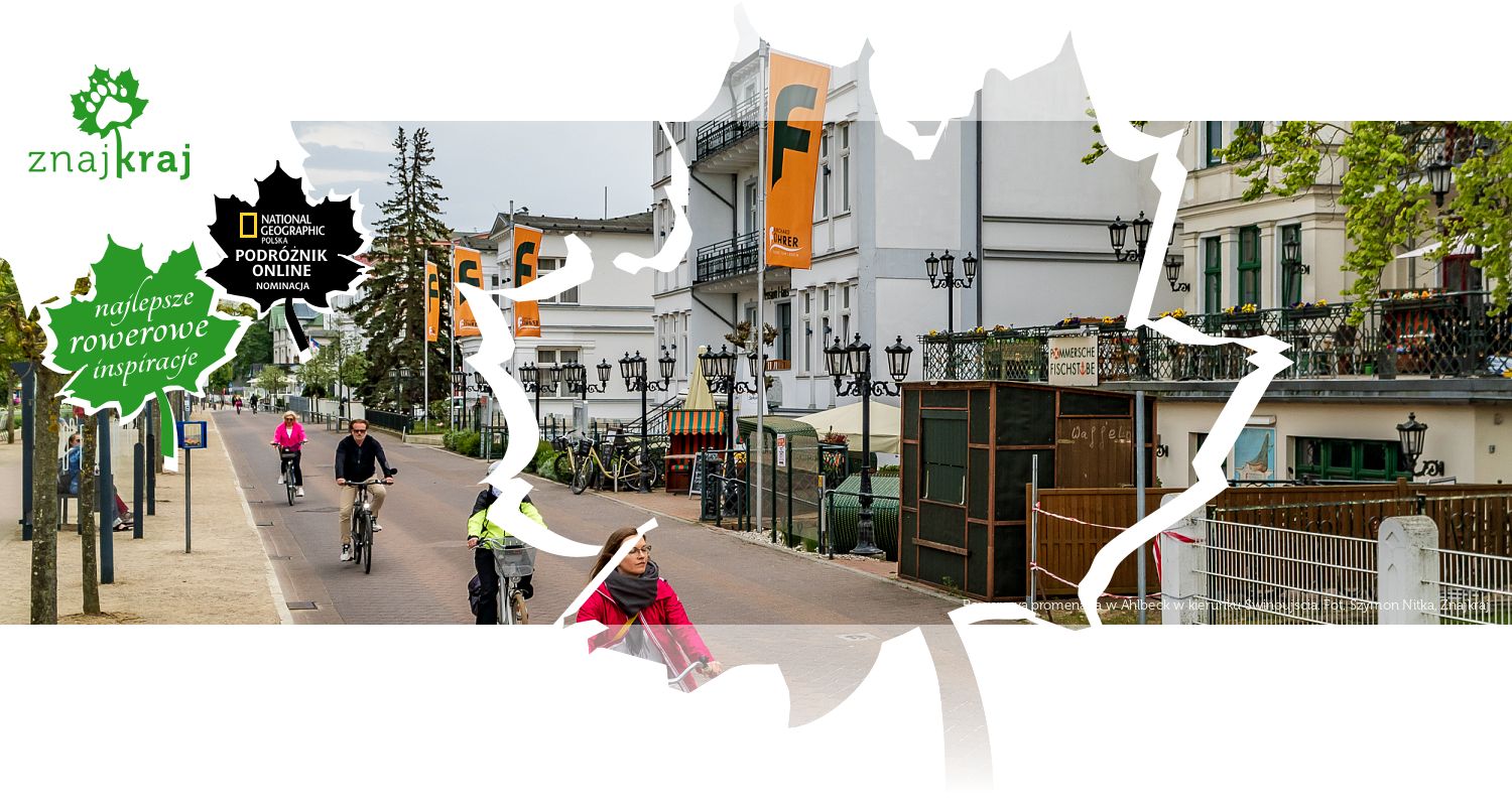 Rowerowa promenada w Ahlbeck w kierunku Świnoujścia