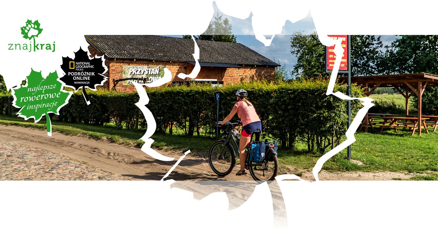 Rowerowa Przystań w Gaci i piach na drodze