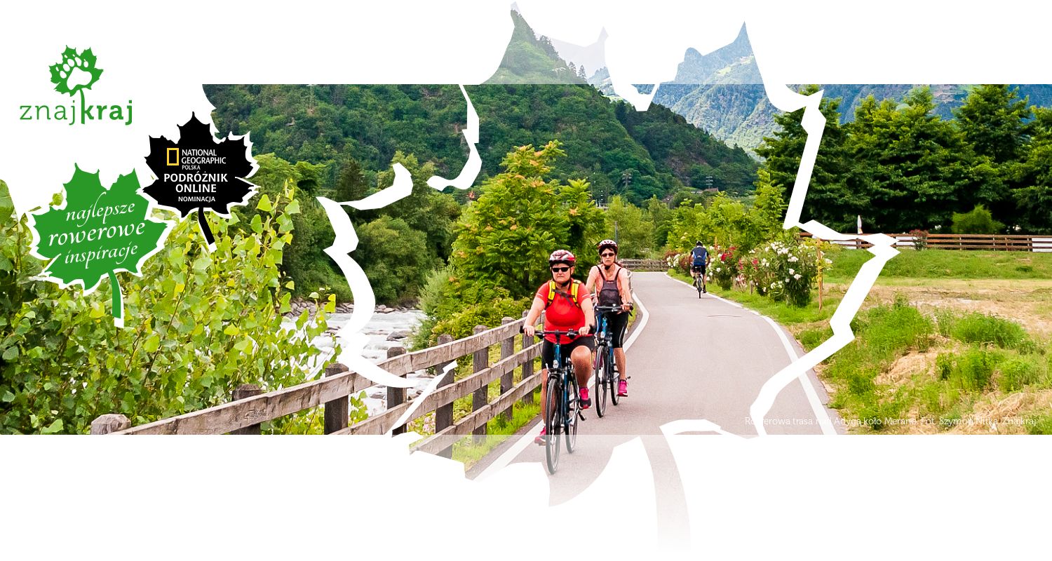 Rowerowa trasa nad Adygą koło Merano