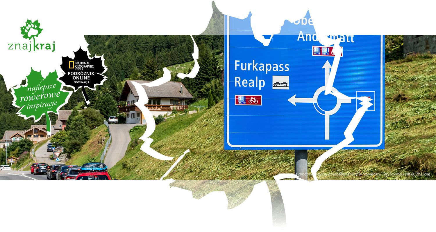 Rowerowe drogowskazy na drogowej tablicy w Szwajcarii