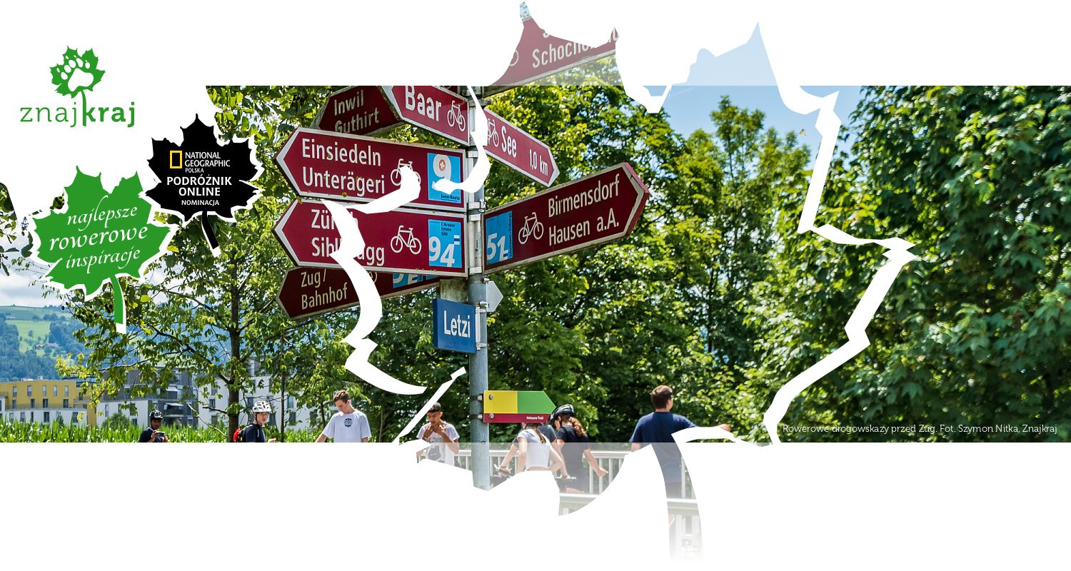 Rowerowe drogowskazy przed Zug