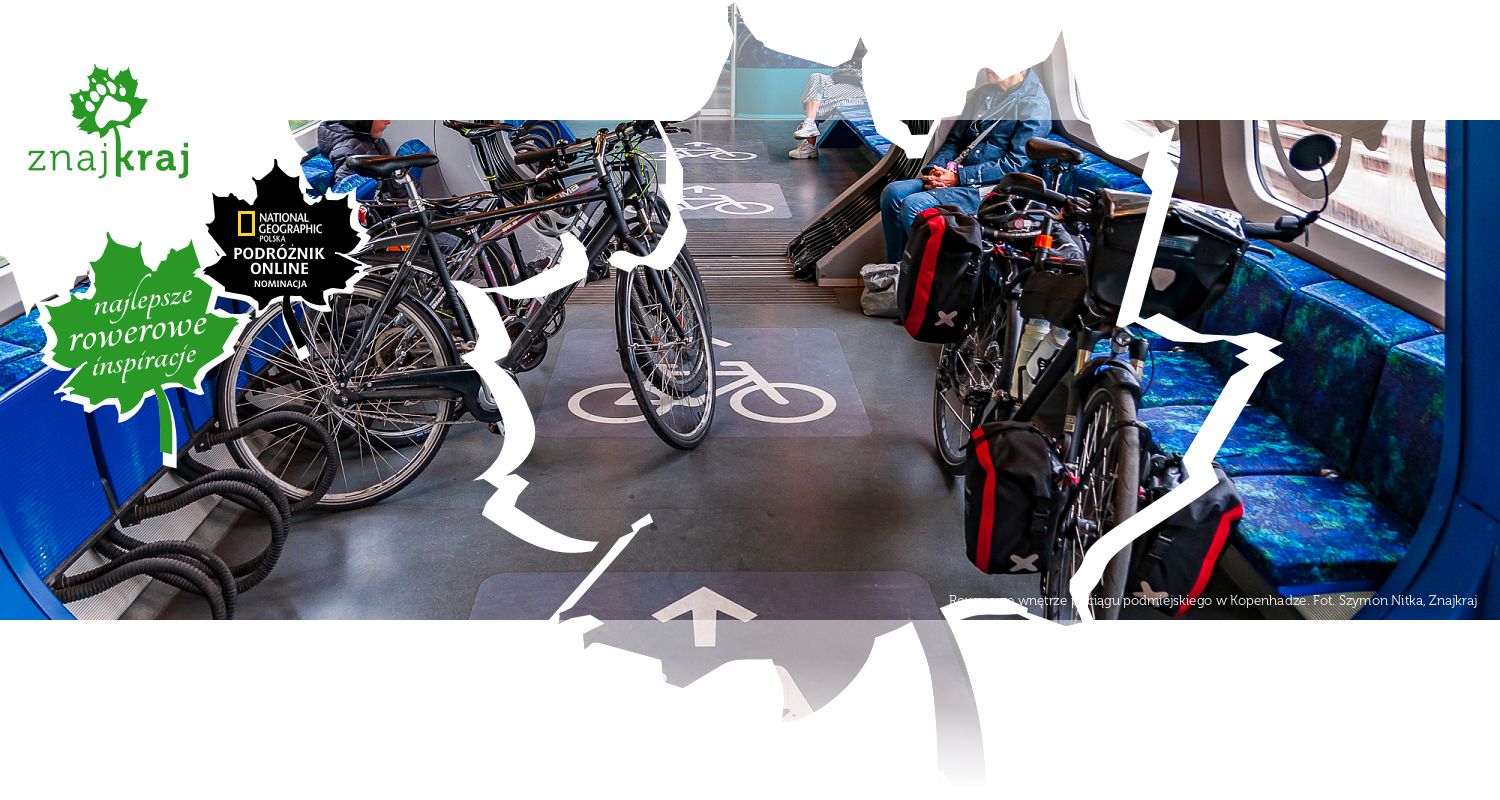 Rowerowe wnętrze pociągu podmiejskiego w Kopenhadze