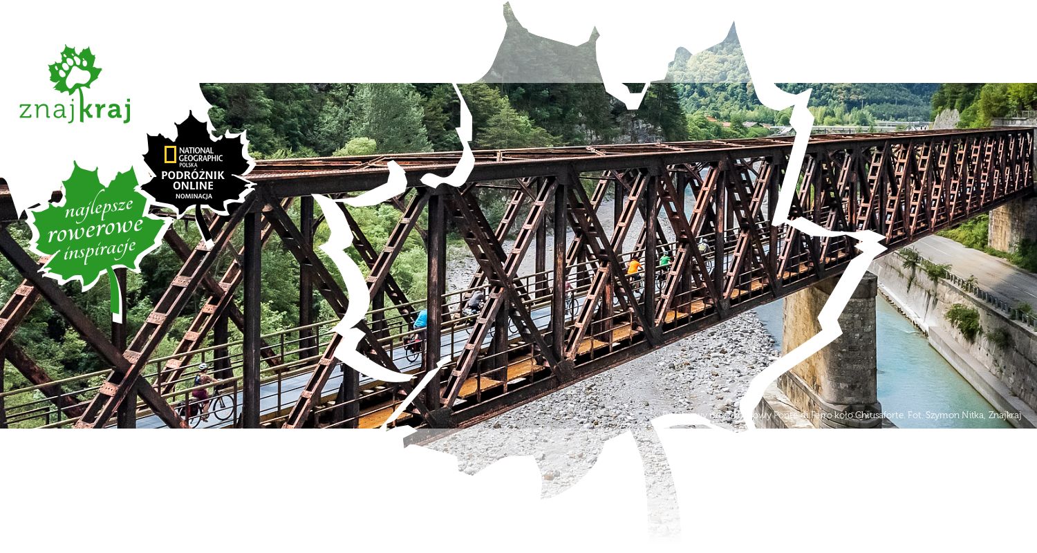 Rowerowy most kolejowy Ponte di Ferro koło Chiusaforte