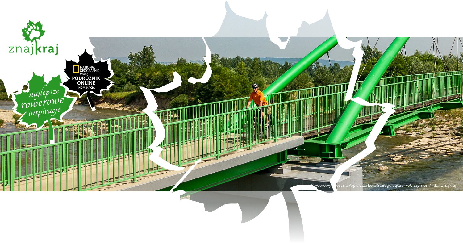 Rowerowy most na Popradzie koło Starego Sącza