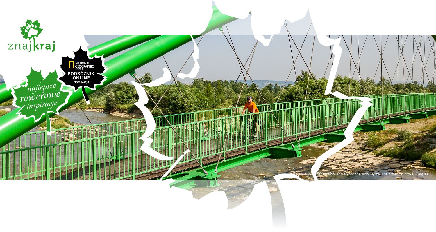Rowerowy most na Popradzie koło Starego Sącza