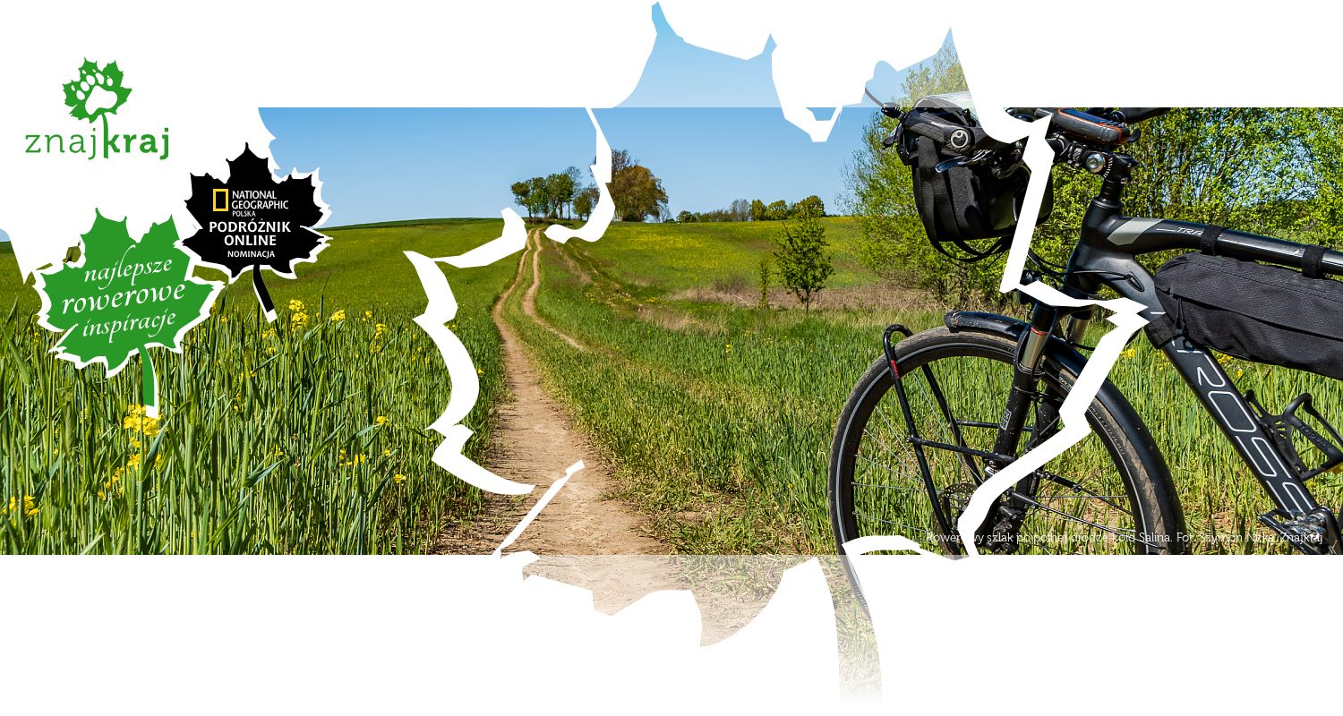 Rowerowy szlak po polnej drodze koło Salina