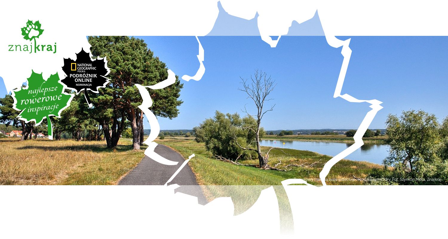 Rowerowy trakt na wale przeciwpowodziowym Odry