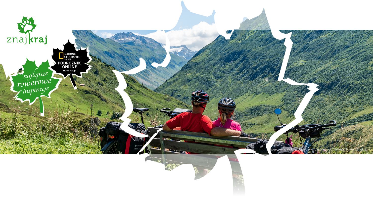 Rowerowy widok na Alpy Szwajcarskie