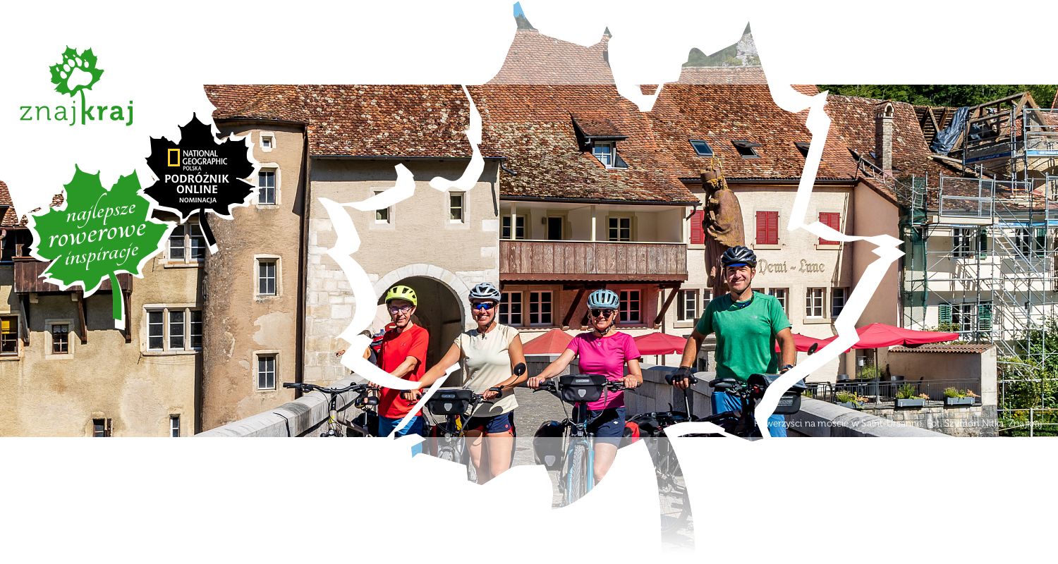 Rowerzyści na moście w Saint-Ursanne