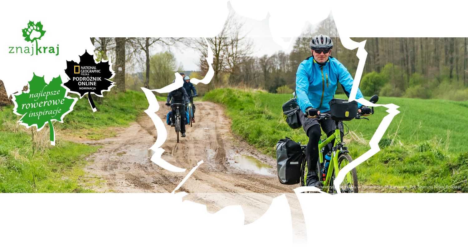 Rowerzyści na szlaku w Warmińsko-Mazurskiem