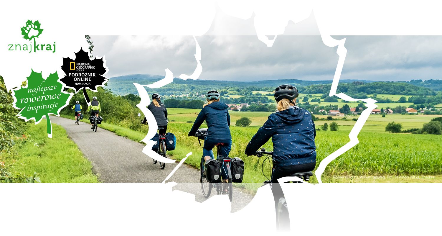 Rowerzyści na Vulkanradweg