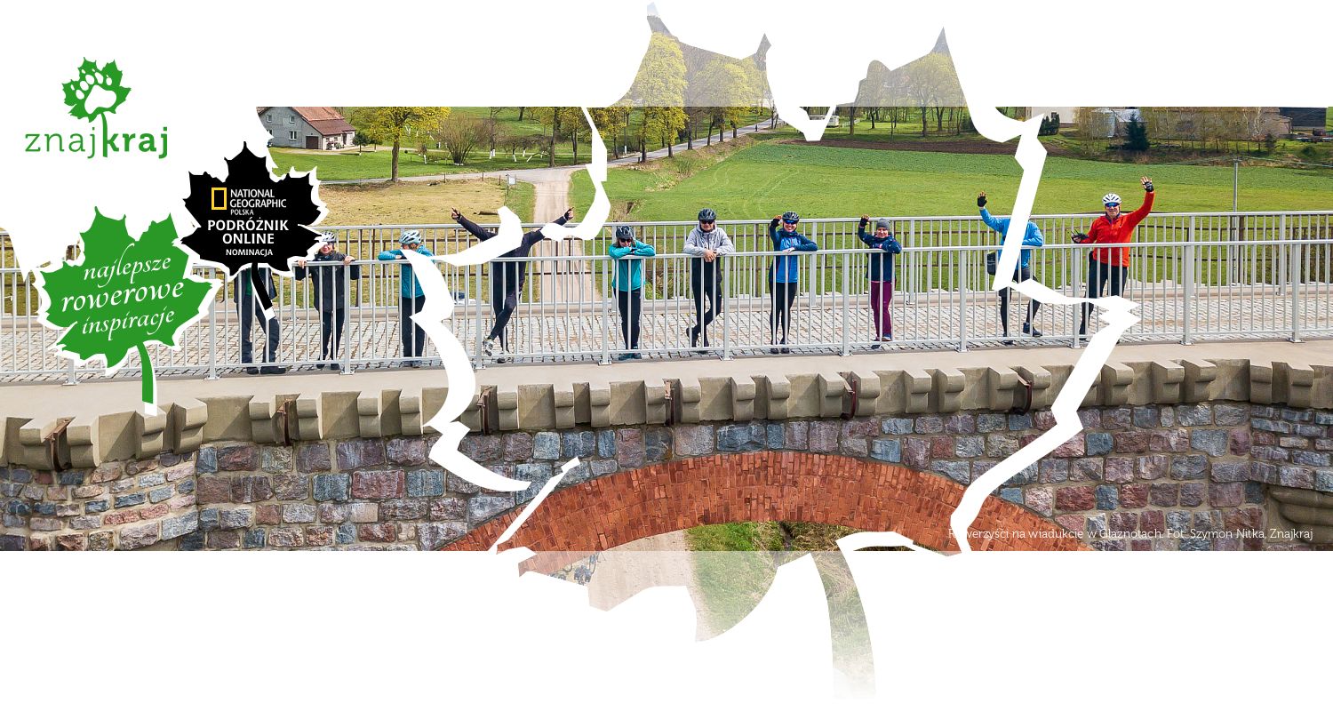 Rowerzyści na wiadukcie w Glaznotach