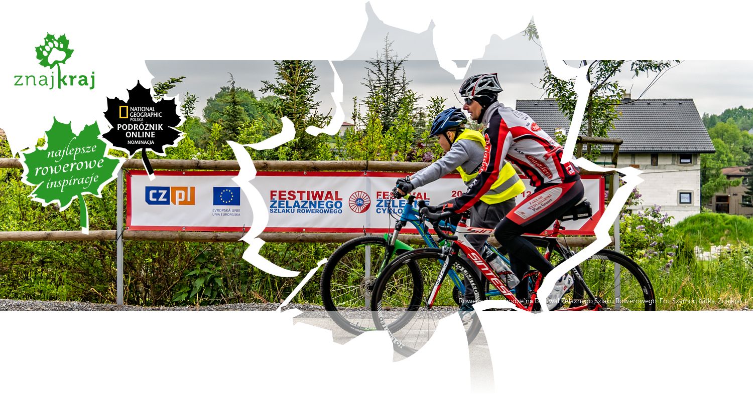 Rowerzyści w drodze na Festiwal Żelaznego Szlaku Rowerowego