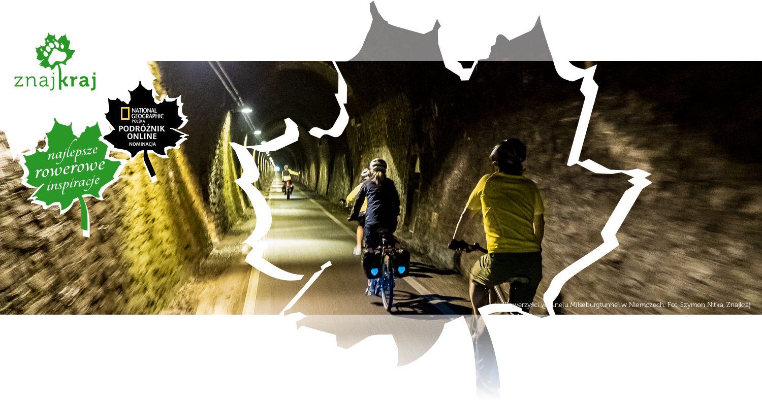 Rowerzyści w tunelu Milseburgtunnel w Niemczech