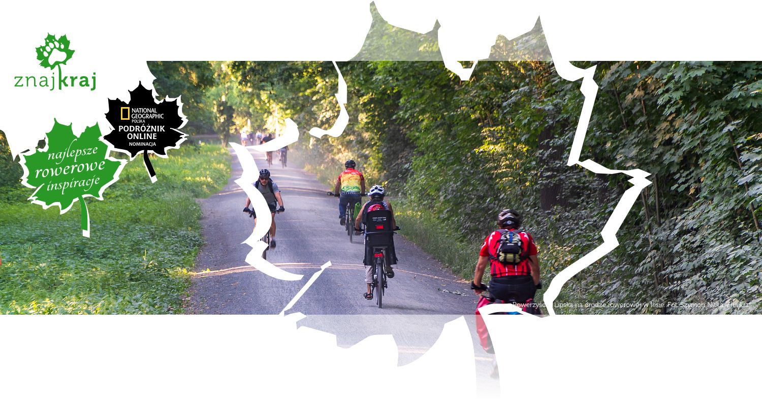 Rowerzyści z Lipska na drodze rowerowej w lesie