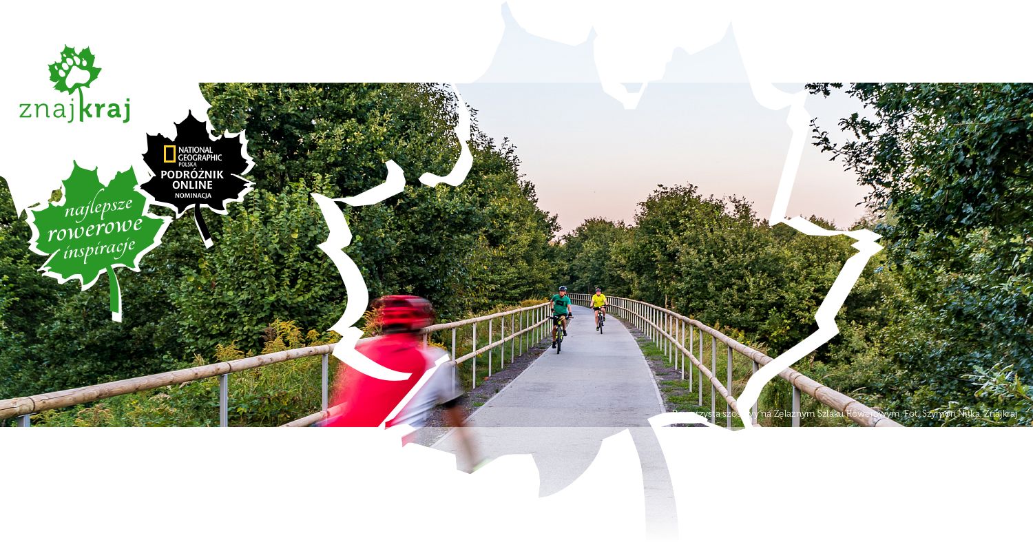 Rowerzysta szosowy na Żelaznym Szlaku Rowerowym