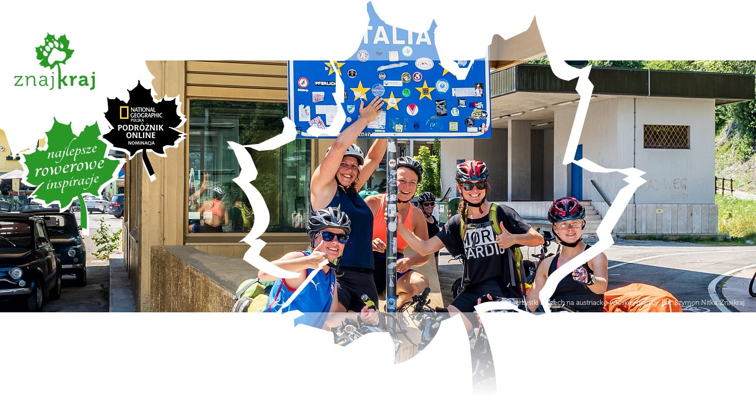 Rowerzystki z Czech na austriacko-włoskiej granicy