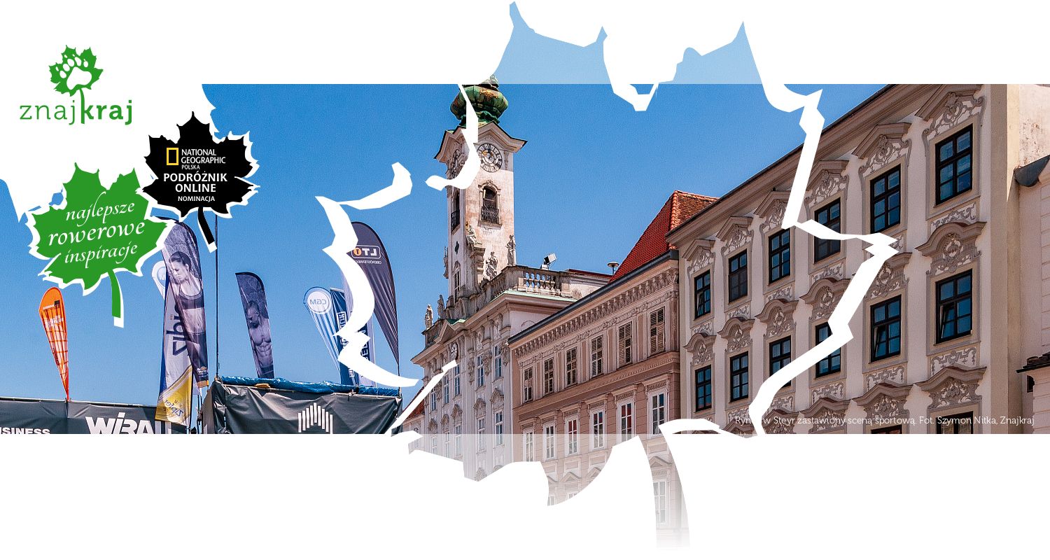Rynek w Steyr zastawiony sceną sportową
