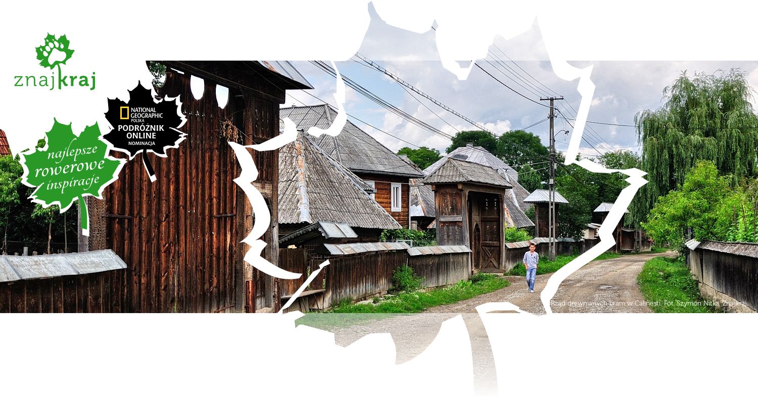 Rząd drewnianych bram w Calinesti