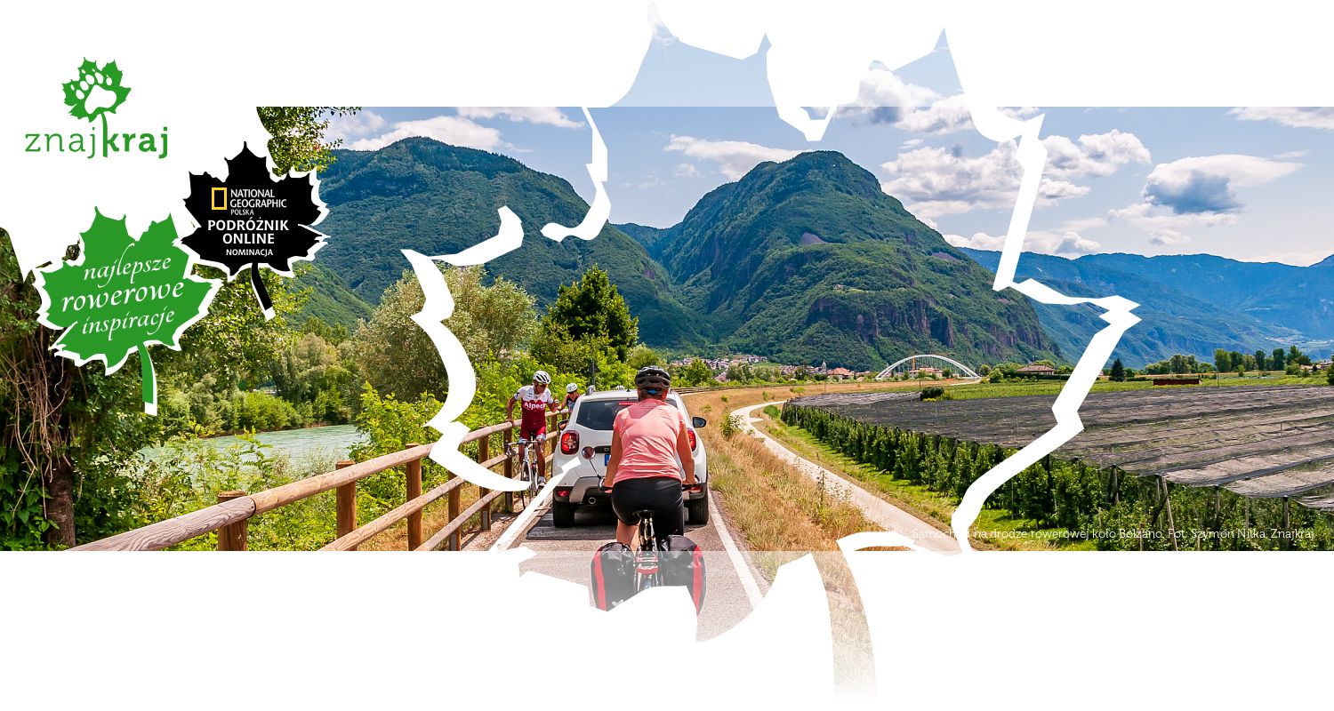 Samochód na drodze rowerowej koło Bolzano