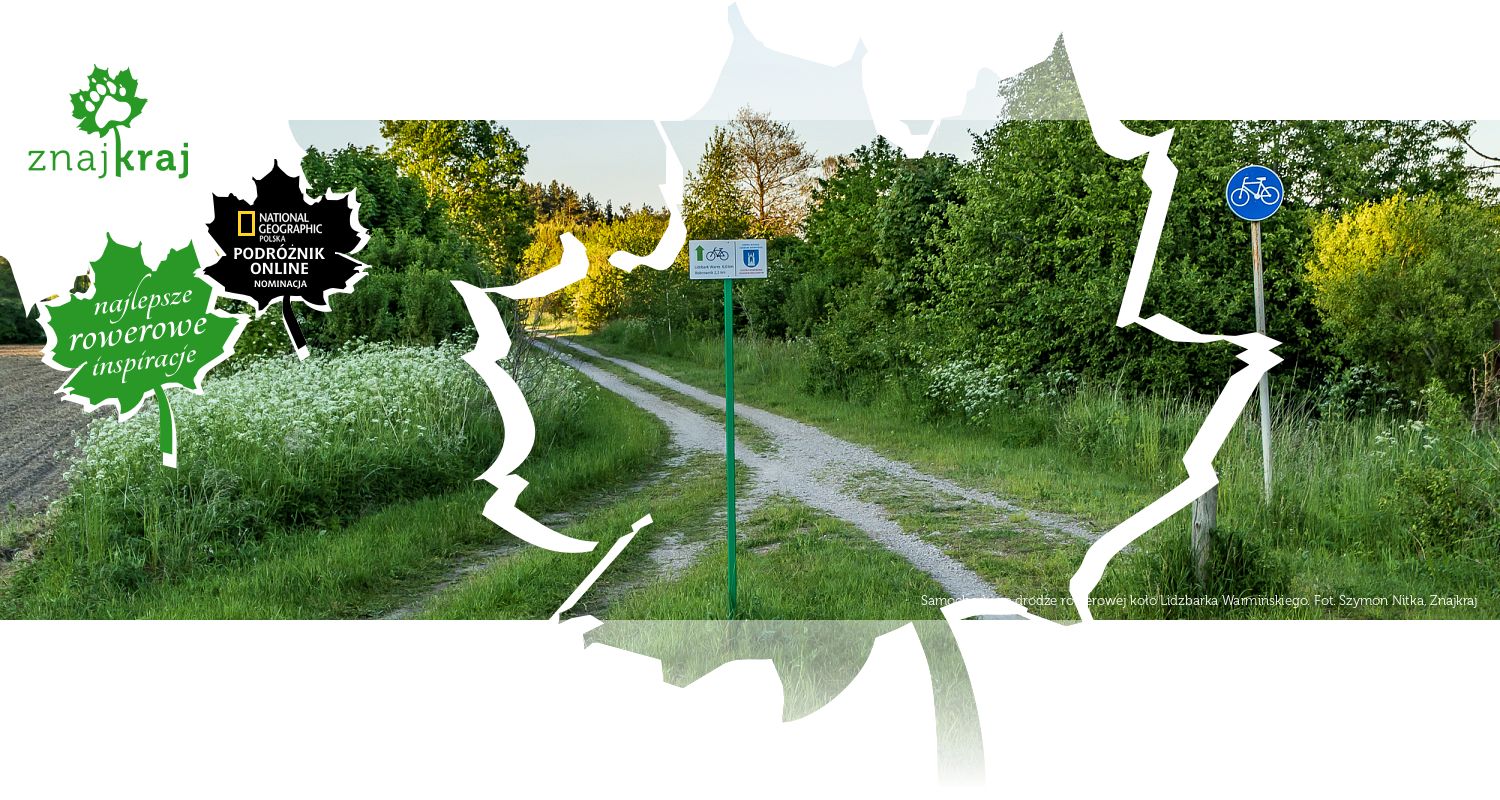 Samochody na drodze rowerowej koło Lidzbarka Warmińskiego