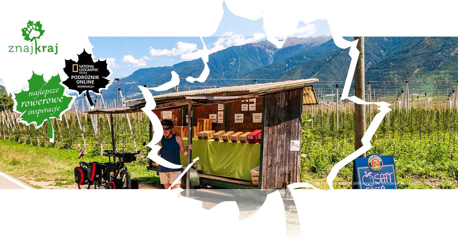 Samoobsługowe stoisko z sokiem jabłkowym we Włoszech