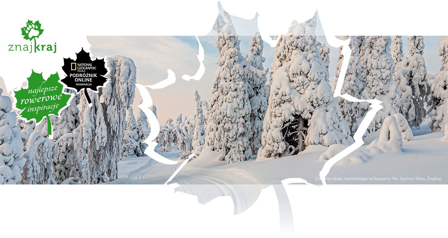 Sceneria szlaku narciarskiego w Kuusamo
