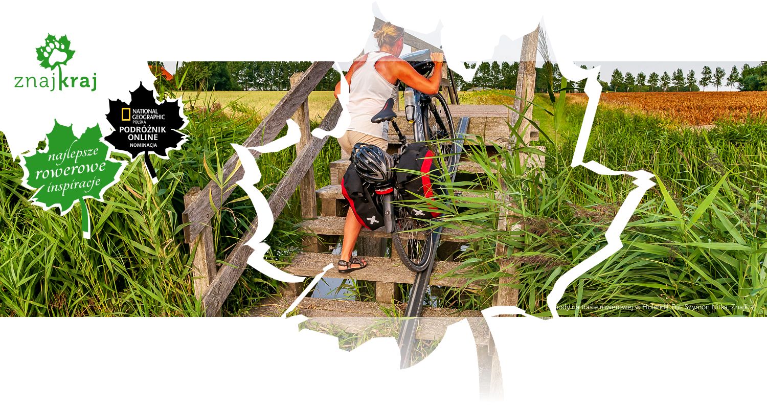 Schody na trasie rowerowej w Holandii