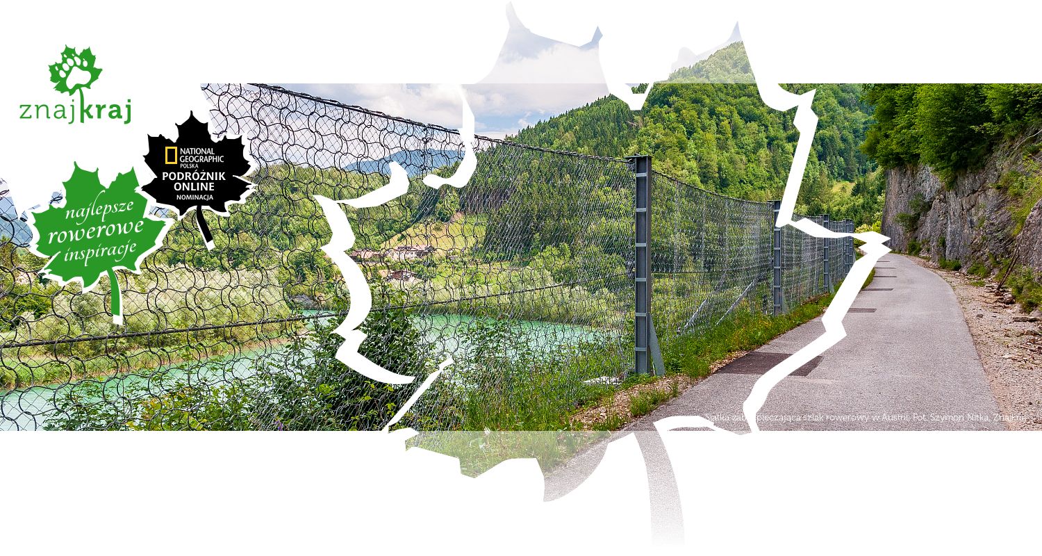 Siatka zabezpieczająca szlak rowerowy w Austrii