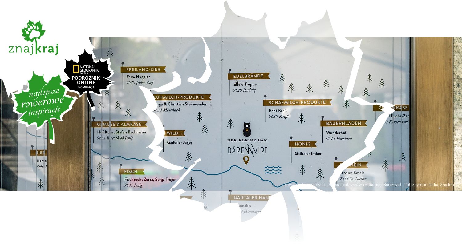 Slow food w praktyce - mapa dostawców restauracji Bärenwirt 
