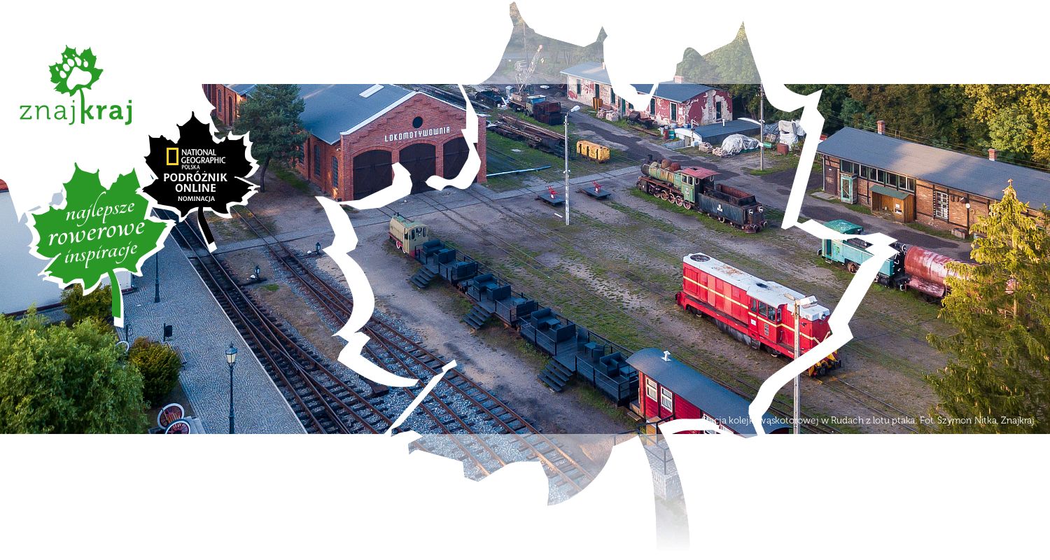 Stacja kolejki wąskotorowej w Rudach z lotu ptaka