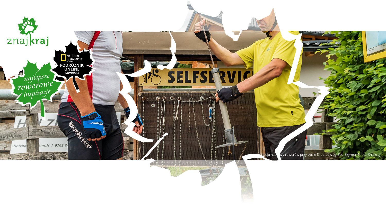 Stacja naprawy rowerów przy trasie Drauradweg