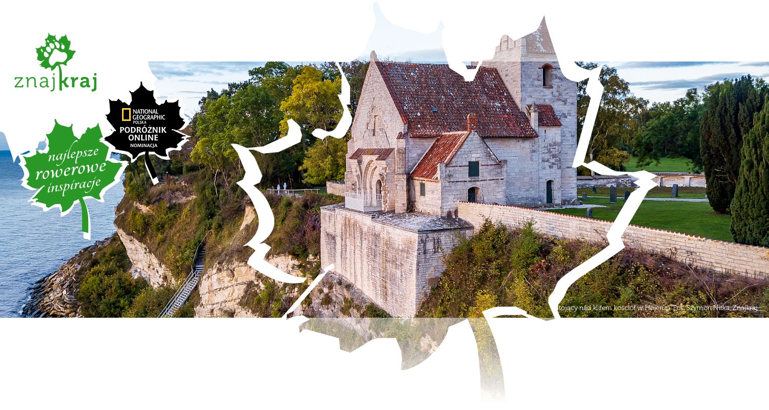 Stojący nad klifem kościół w Højerup