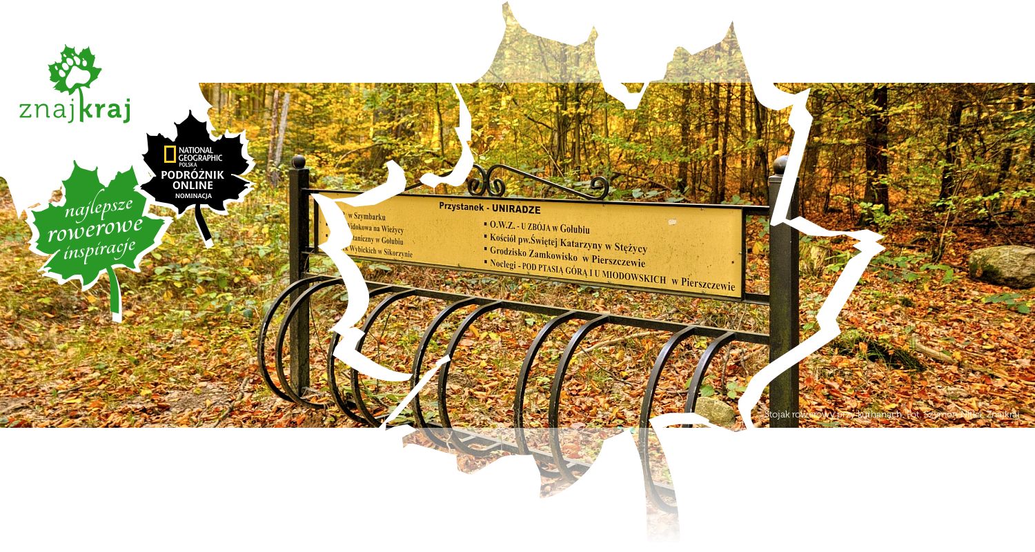 Stojak rowerowy przy kurhanach