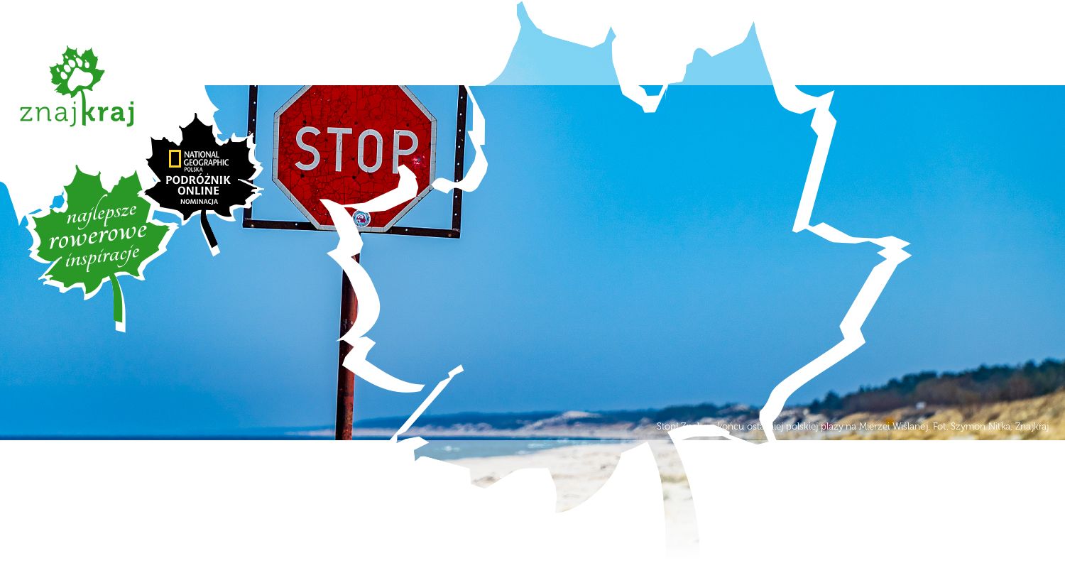 Stop! Znak na końcu ostatniej polskiej plaży na Mierzei Wiślanej