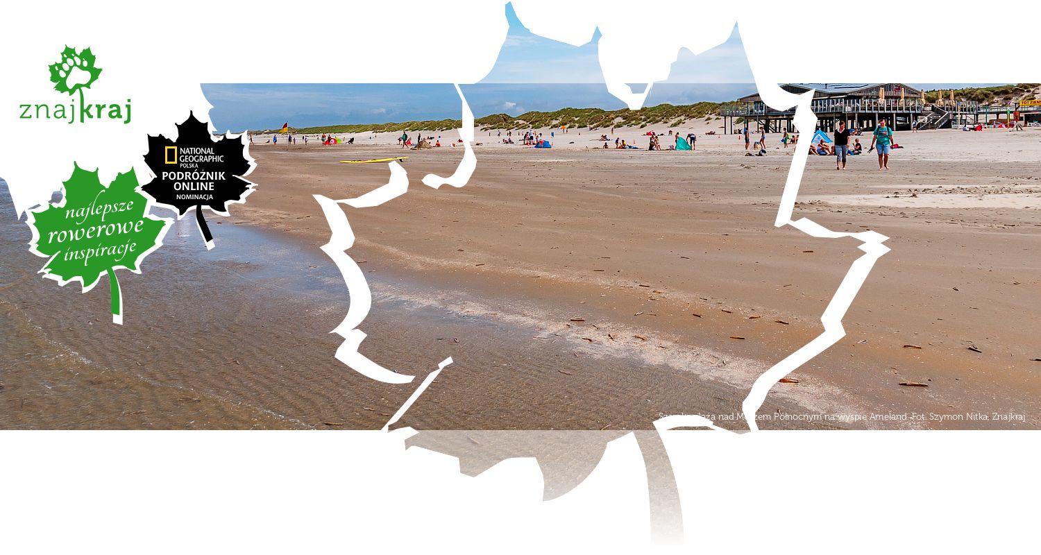 Szeroka plaża nad Morzem Północnym na wyspie Ameland