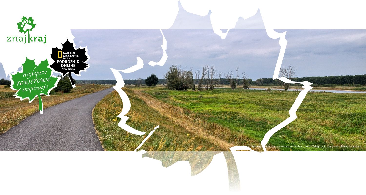 Szerokie krajobrazy na rowerowym szlaku nad Odrą